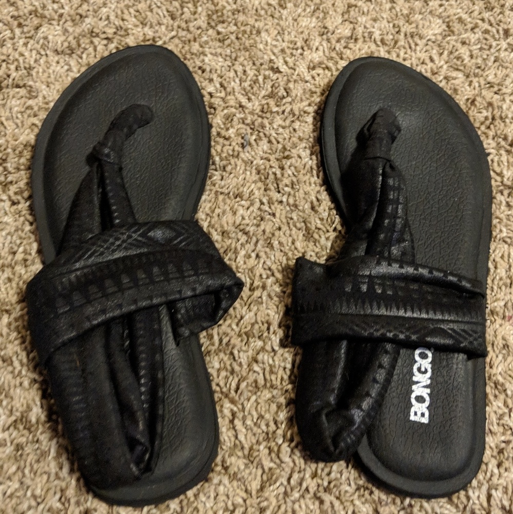 Black Tribal Yoga Mat Sandals